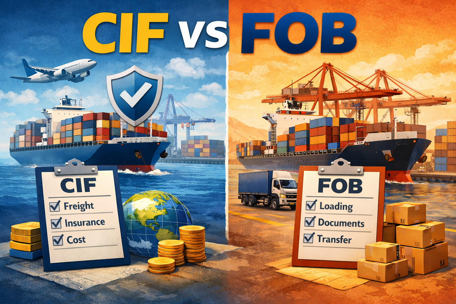 FOB vs CIF — qual é melhor para quem exporta do Brasil?